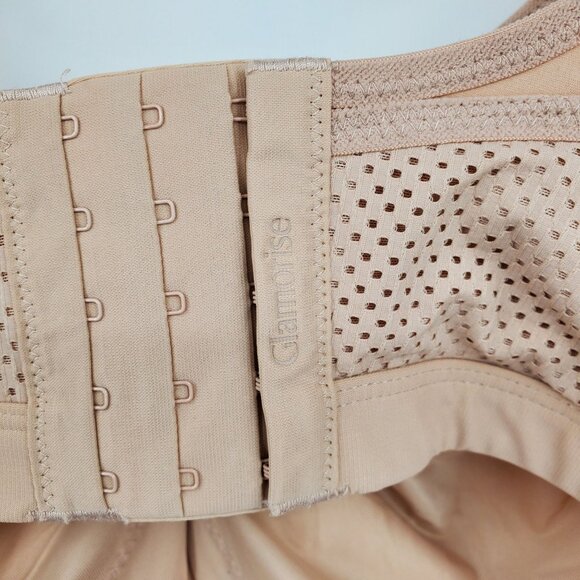 Glamorise Sport Women's Nude Wide Strap Sports Bra Bra Size 40F - Picture 6 of 8